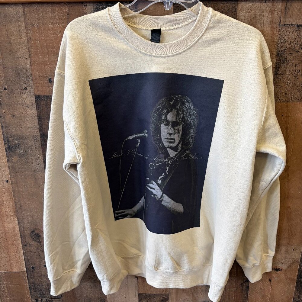 Jeff Buckley Must I Dream M beige crewneck